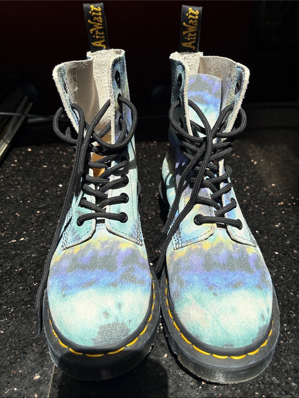 Dr. Martens 1460 Pascal Tie-Dye 8-Eye Boots - Blue Green Purple New w/o box